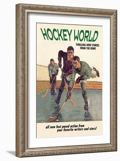 Hockey World-null-Framed Art Print