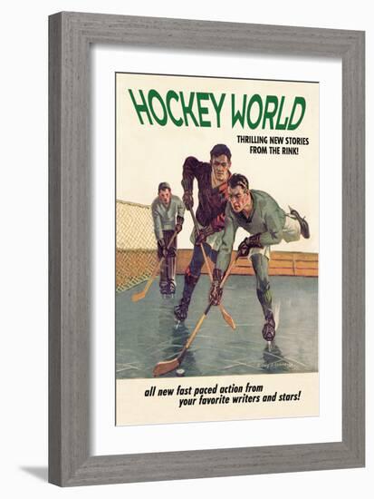 Hockey World-null-Framed Art Print