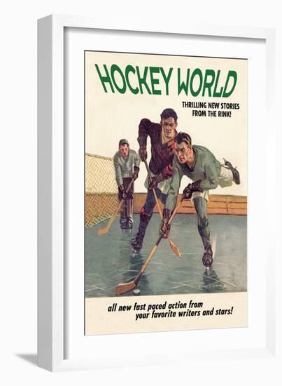 Hockey World-null-Framed Art Print