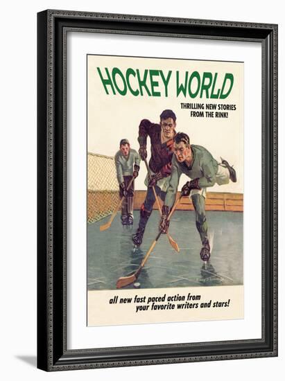 Hockey World-null-Framed Art Print