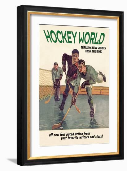 Hockey World-null-Framed Art Print