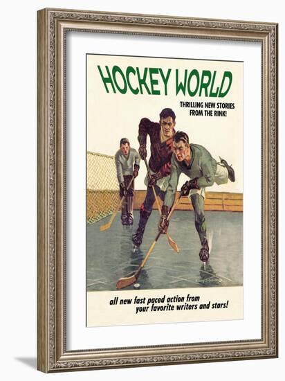 Hockey World-null-Framed Art Print