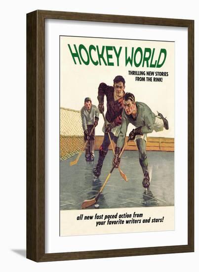 Hockey World-null-Framed Art Print