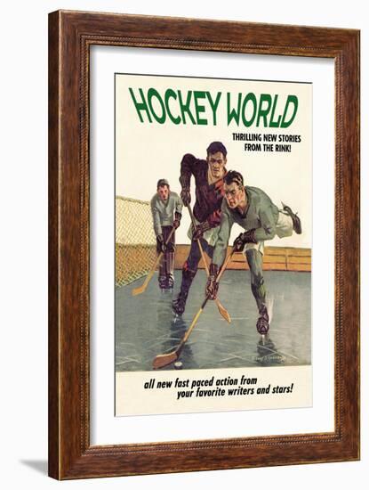 Hockey World-null-Framed Art Print