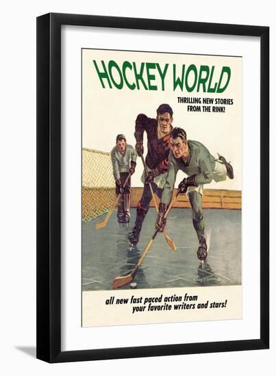 Hockey World-null-Framed Art Print