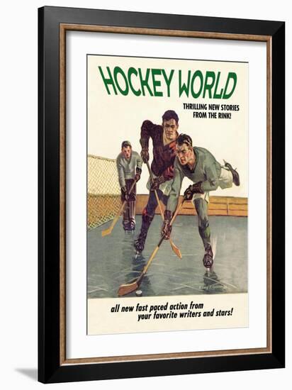 Hockey World-null-Framed Art Print