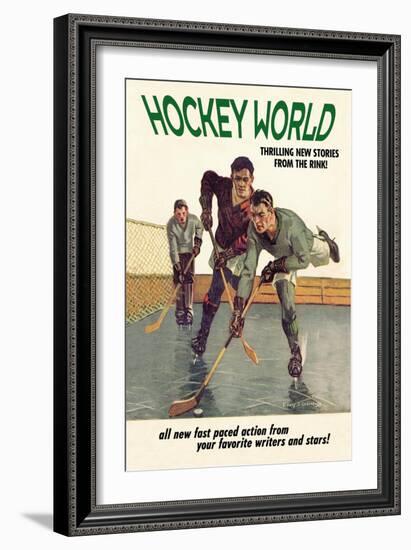 Hockey World-null-Framed Art Print
