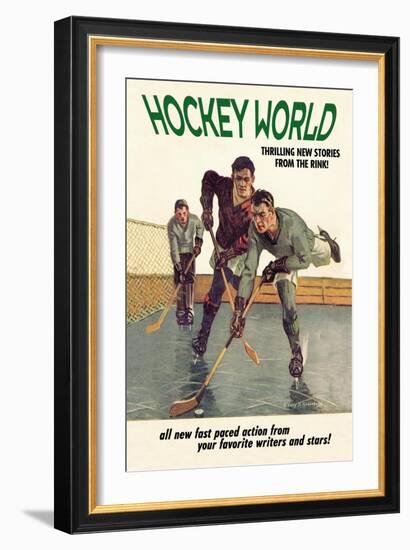 Hockey World-null-Framed Art Print