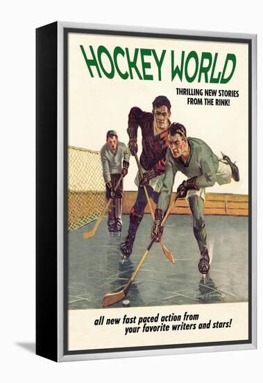 Hockey World-null-Framed Stretched Canvas