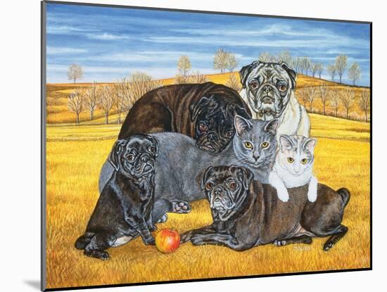 Hocking County Pug-Cats, 1995-Ditz-Mounted Giclee Print