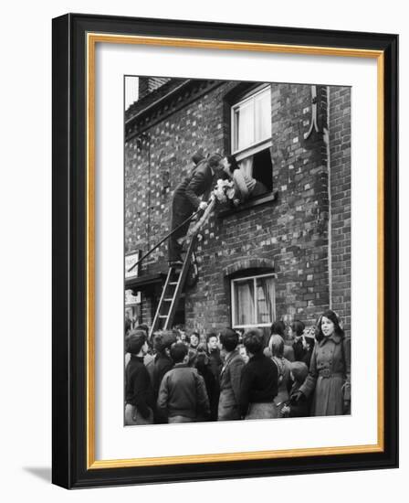 Hocktide Kiss-Fred Musto-Framed Photographic Print