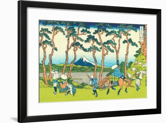 Hodogaya on the Tokaido, c.1830-Katsushika Hokusai-Framed Giclee Print