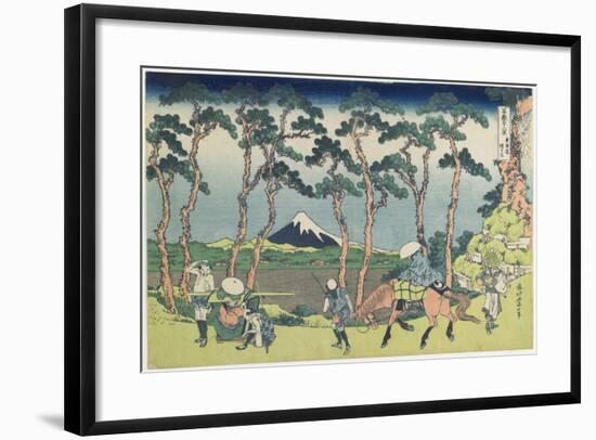 Hodogaya on the Tokaido Road, 1831-1834-Katsushika Hokusai-Framed Giclee Print