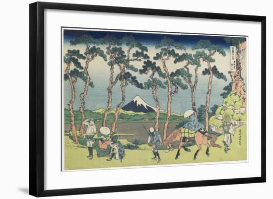 Hodogaya on the Tokaido Road, 1831-1834-Katsushika Hokusai-Framed Giclee Print