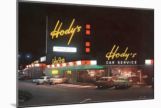 Hody's Drive-In, Roadside Retro-null-Mounted Art Print