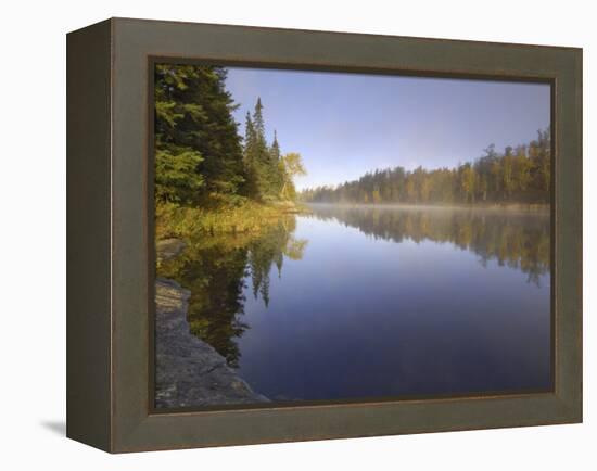 Hoe Lake, Boundary Waters Canoe Area Wilderness, Superior National Forest, Minnesota, USA-Gary Cook-Framed Premier Image Canvas