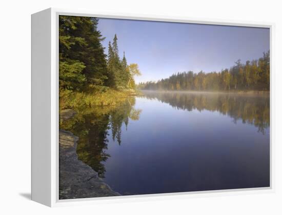 Hoe Lake, Boundary Waters Canoe Area Wilderness, Superior National Forest, Minnesota, USA-Gary Cook-Framed Premier Image Canvas