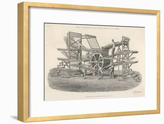 Hoe's Six Feeder Type Revolving Fast Printing Machine-Laurence Stephen Lowry-Framed Art Print