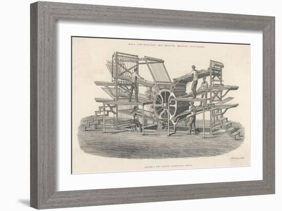 Hoe's Six Feeder Type Revolving Fast Printing Machine-Laurence Stephen Lowry-Framed Art Print