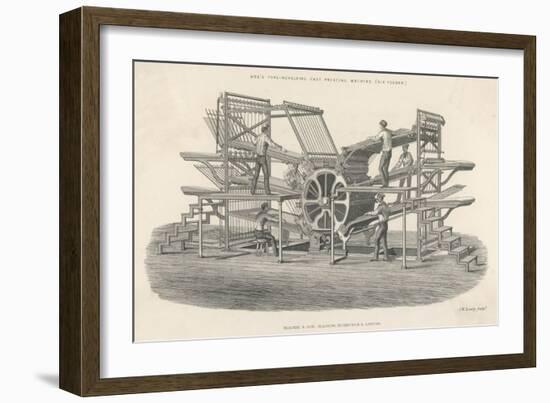 Hoe's Six Feeder Type Revolving Fast Printing Machine-Laurence Stephen Lowry-Framed Art Print