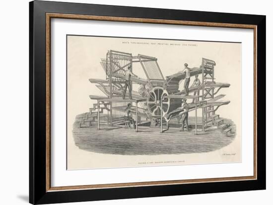 Hoe's Six Feeder Type Revolving Fast Printing Machine-Laurence Stephen Lowry-Framed Art Print