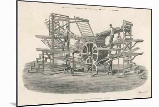 Hoe's Six Feeder Type Revolving Fast Printing Machine-Laurence Stephen Lowry-Mounted Art Print