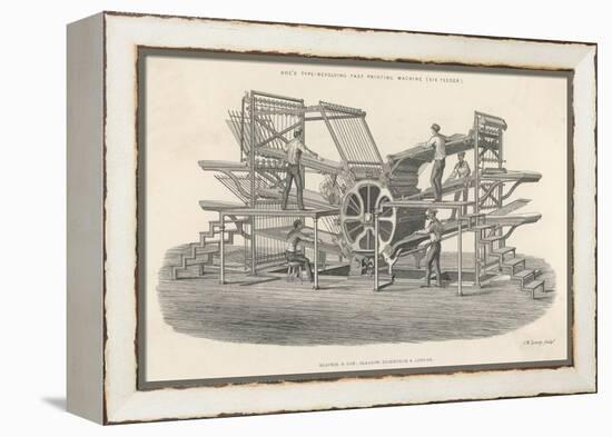 Hoe's Six Feeder Type Revolving Fast Printing Machine-Laurence Stephen Lowry-Framed Stretched Canvas