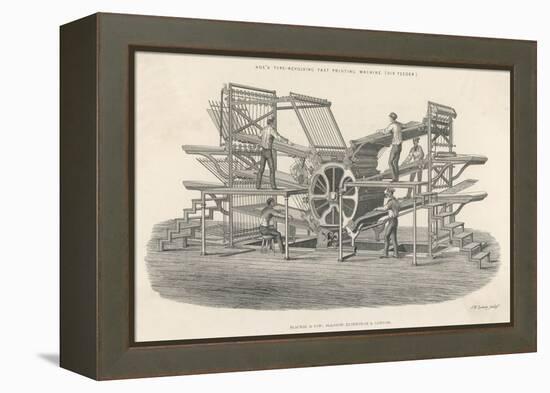 Hoe's Six Feeder Type Revolving Fast Printing Machine-Laurence Stephen Lowry-Framed Stretched Canvas