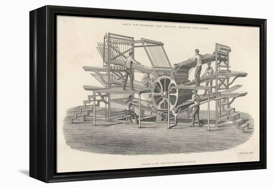 Hoe's Six Feeder Type Revolving Fast Printing Machine-Laurence Stephen Lowry-Framed Stretched Canvas