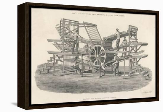 Hoe's Six Feeder Type Revolving Fast Printing Machine-Laurence Stephen Lowry-Framed Stretched Canvas