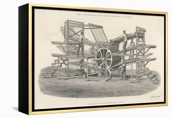 Hoe's Six Feeder Type Revolving Fast Printing Machine-Laurence Stephen Lowry-Framed Stretched Canvas
