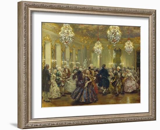 Hofball Im Schloss Reinsberg-Adolph von Menzel-Framed Giclee Print