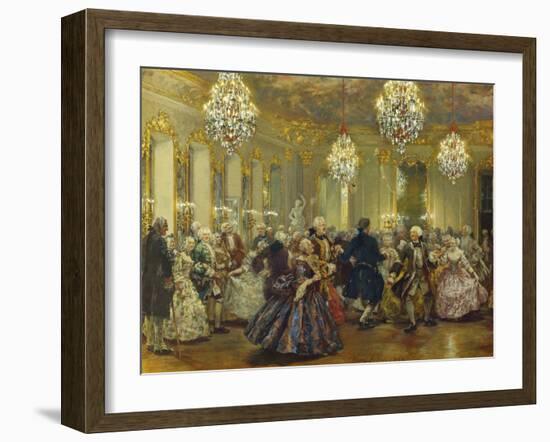 Hofball Im Schloss Reinsberg-Adolph von Menzel-Framed Giclee Print