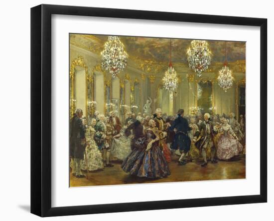 Hofball Im Schloss Reinsberg-Adolph von Menzel-Framed Giclee Print