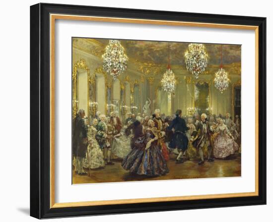 Hofball Im Schloss Reinsberg-Adolph von Menzel-Framed Giclee Print