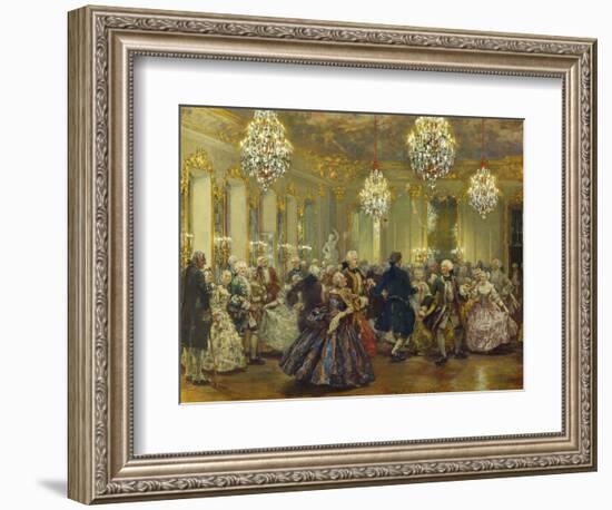 Hofball Im Schloss Reinsberg-Adolph von Menzel-Framed Giclee Print