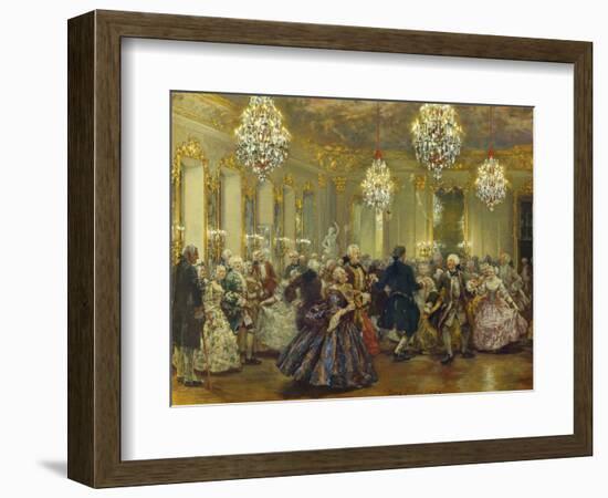 Hofball Im Schloss Reinsberg-Adolph von Menzel-Framed Giclee Print