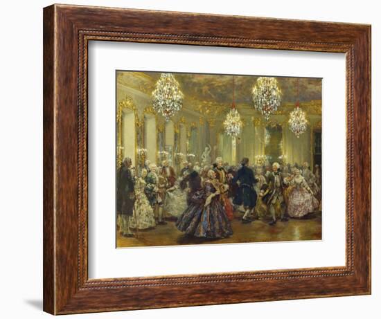 Hofball Im Schloss Reinsberg-Adolph von Menzel-Framed Giclee Print