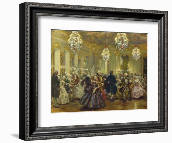 Hofball Im Schloss Reinsberg-Adolph von Menzel-Framed Giclee Print