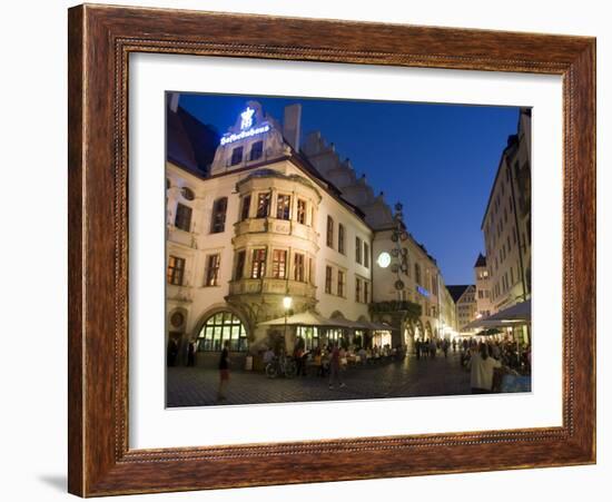 Hofbrauhaus Restaurant at Platzl Square, Munich's Most Famous Beer Hall, Munich, Bavaria, Germany-Yadid Levy-Framed Premium Photographic Print