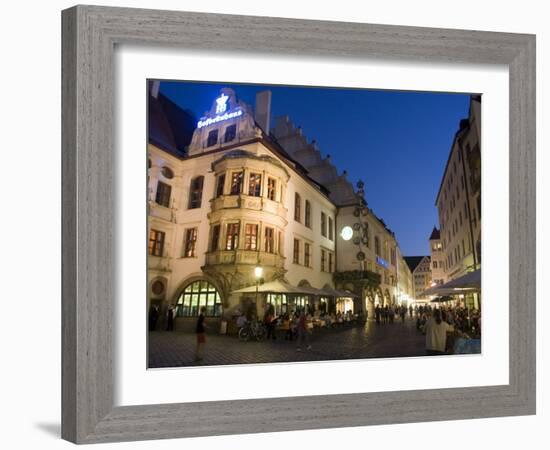 Hofbrauhaus Restaurant at Platzl Square, Munich's Most Famous Beer Hall, Munich, Bavaria, Germany-Yadid Levy-Framed Photographic Print