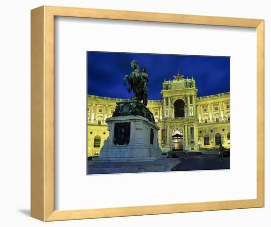 Hofburg at Night, UNESCO World Heritage Site, Vienna, Austria, Europe-Stuart Black-Framed Photographic Print