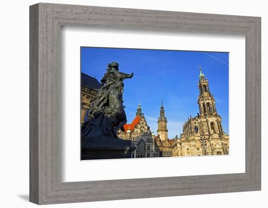 Hofkirche, Dresden, Saxony, Germany, Europe-Hans-Peter Merten-Framed Photographic Print