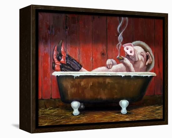 Hog Heaven-Lucia Heffernan-Framed Stretched Canvas