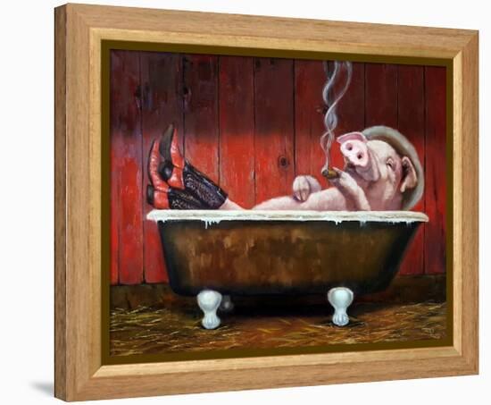 Hog Heaven-Lucia Heffernan-Framed Stretched Canvas