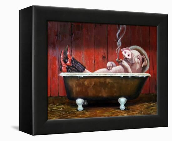 Hog Heaven-Lucia Heffernan-Framed Stretched Canvas