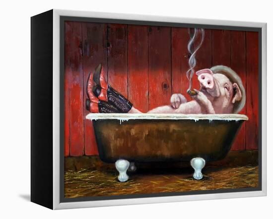 Hog Heaven-Lucia Heffernan-Framed Stretched Canvas