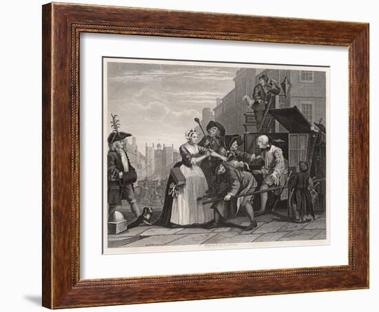 Hogarth Rake Plate 4-William Hogarth-Framed Art Print