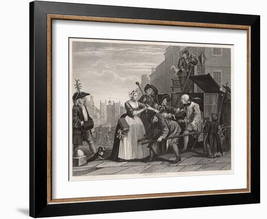 Hogarth Rake Plate 4-William Hogarth-Framed Art Print