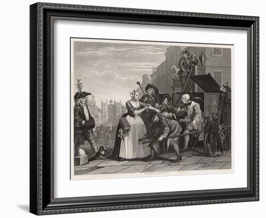 Hogarth Rake Plate 4-William Hogarth-Framed Art Print